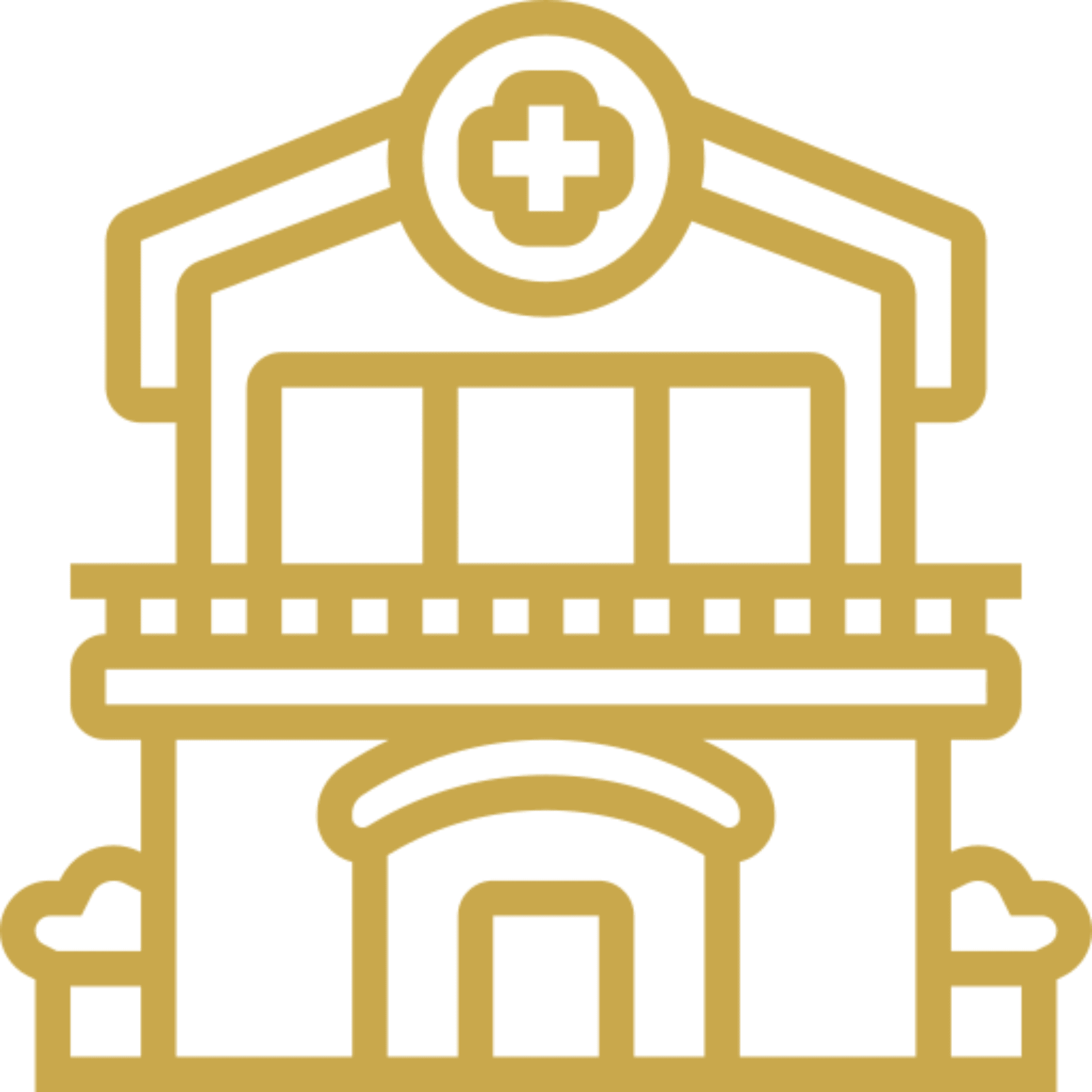 Healthcare center symbol with a cross